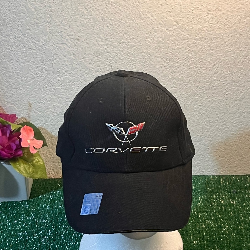 Corvette Embroidered Black Baseball Cap